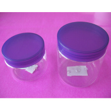 4 oz e 8 oz clara Pet Jar com tampa de rosca